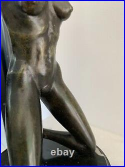 Sculpture statue Bronze Femme nue Art Deco