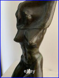 Sculpture statue Bronze Femme nue Art Deco