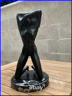 Sculpture statue Bronze Femme nue Art Deco