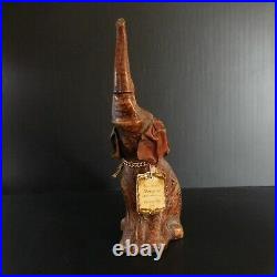 Sculpture statue figurine bouteille éléphant art déco VETROPELLE Italie N6122