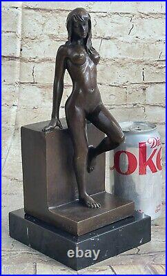Sexy Chair Bronze Femme Dame Fille Sculpture Statue Art Déco Érotique Femelle