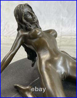 Sexy Érotique Sculpture Chair Fille Provocante Pose Bronze Statue Sexe Art