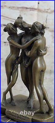 Signée Antonia Canova 3 Graces Bronze Sculpture Statue Figurine Art