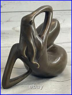 Signée Original Abstrait Chair Femelle Bronze Art Moderne Sculpture Statue L