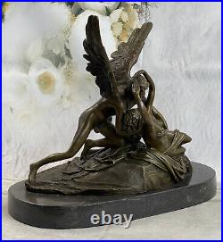 Signée Richie St. Valentin Cupidon Eros Art Sculpture Statue Bronze Décor Nus En