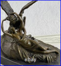 Signée Richie St. Valentin Cupidon Eros Art Sculpture Statue Bronze Décor Nus En