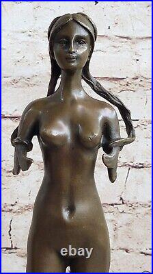 Sirène Fonte Bronze Statue Sculpture Figurine Original Art 16 Chair