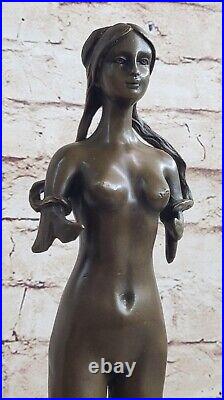 Sirène Fonte Bronze Statue Sculpture Figurine Original Art 16 Chair