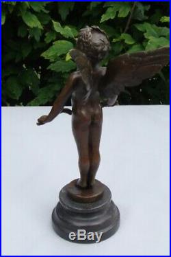 Statue Ange Bebe Style Art Deco Style Art Nouveau Bronze massif Signe