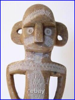 Statue D'art Sculpture Maya Précolombienne Ancienne Et Rare En Marbre Splendide