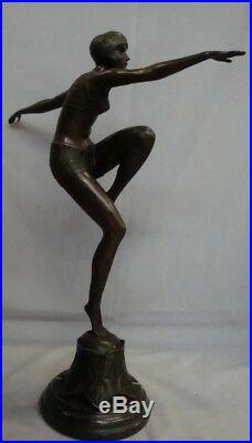 Statue Danseuse Sexy Style Art Deco Style Art Nouveau Bronze massif