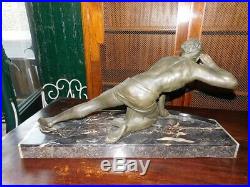 Statue En Regul Et Marbre Cipriani Art Deco 1930