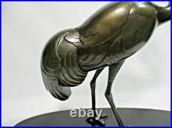 Statue Oiseau Cigogne Art Deco Sculpture Animaliere Stork Statue Storchstatue