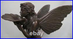 Statue Sculpture Ange Elfe Fee Style Art Deco Style Art Nouveau Bronze massif