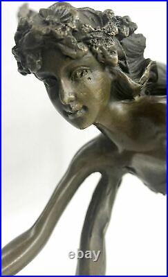 Statue Sculpture Ange Fairy Art Déco Style Art Nouveau Style Massif Bronz Statue