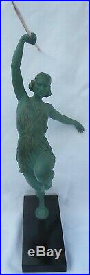 Statue Sculpture Art Deco -Pierre Le Faguays L'Amazone au Javelot 1925