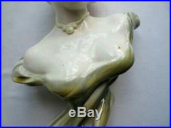 Statue, Sculpture Art Nouveau Jugendstil Buste de Femme en céramique