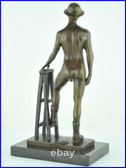 Statue Sculpture Athlete Sexy Style Art Deco Bronze massif