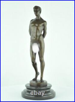 Statue Sculpture Athlete Sexy Style Art Deco Style Art Nouveau Bronze massif Sig