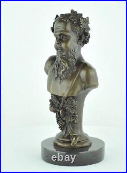 Statue Sculpture Bacchus Style Art Deco Style Art Nouveau Bronze massif Signe