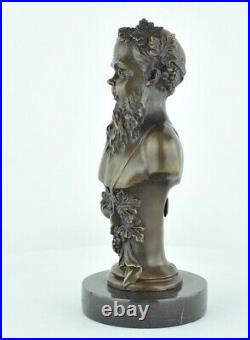 Statue Sculpture Bacchus Style Art Deco Style Art Nouveau Bronze massif Signe