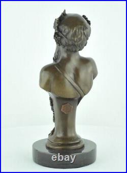 Statue Sculpture Bacchus Style Art Deco Style Art Nouveau Bronze massif Signe