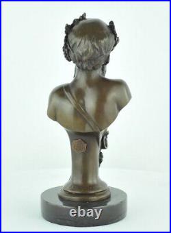 Statue Sculpture Bacchus Style Art Deco Style Art Nouveau Bronze massif Signe