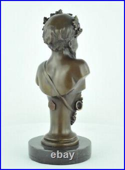 Statue Sculpture Bacchus Style Art Deco Style Art Nouveau Bronze massif Signe