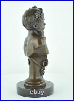 Statue Sculpture Bacchus Style Art Deco Style Art Nouveau Bronze massif Signe