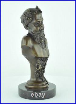 Statue Sculpture Bacchus Style Art Deco Style Art Nouveau Bronze massif Signe