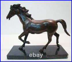 Statue Sculpture Cheval Poulain Animalier Style Art Deco Style Art Nouveau Bronz
