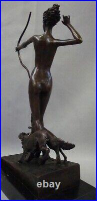 Statue Sculpture Chien Nue Diane Chasseresse Artemis Style Art Deco Style Art No