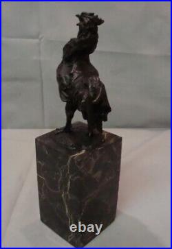 Statue Sculpture Coq Oiseau Animalier Style Art Deco Style Art Nouveau Bronze ma