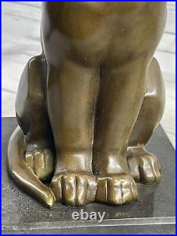Statue Sculpture Cougar Faune Art Déco Style Art Nouveau Style Bronze Signée