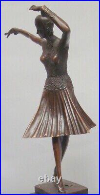 Statue Sculpture Danseuse Charleston Style Art Deco Style Art Nouveau Bronze mas