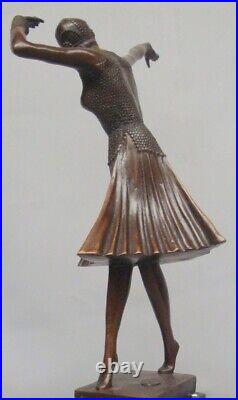 Statue Sculpture Danseuse Charleston Style Art Deco Style Art Nouveau Bronze mas