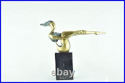 Statue Sculpture Danseuse Nue Acrobate Style Moderne Style Art Deco Bronze massi