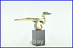 Statue Sculpture Danseuse Nue Acrobate Style Moderne Style Art Deco Bronze massi