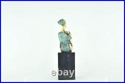 Statue Sculpture Danseuse Nue Acrobate Style Moderne Style Art Deco Bronze massi