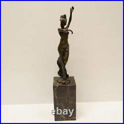 Statue Sculpture Danseuse Nue Sexy Pin-up Style Art Deco Style Art Nouveau Bronz