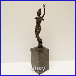 Statue Sculpture Danseuse Nue Sexy Pin-up Style Art Deco Style Art Nouveau Bronz