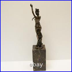 Statue Sculpture Danseuse Nue Sexy Pin-up Style Art Deco Style Art Nouveau Bronz