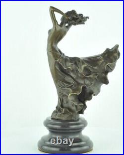 Statue Sculpture Danseuse Nue Sexy Style Art Deco Style Art Nouveau Bronze massi