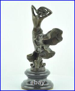 Statue Sculpture Danseuse Nue Sexy Style Art Deco Style Art Nouveau Bronze massi