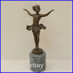 Statue Sculpture Danseuse Style Art Deco Style Art Nouveau Bronze massif Signe