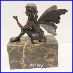 Statue Sculpture Elfe Fee Style Art Deco Style Art Nouveau Bronze massif