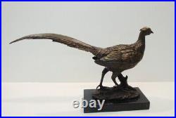 Statue Sculpture Faisan Oiseau Animalier Chasse Style Art Deco Style Art Nouveau