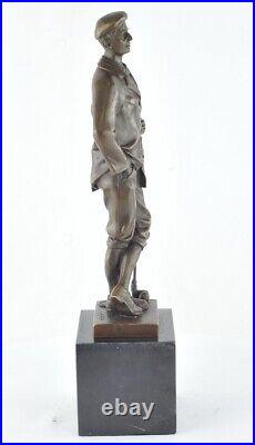 Statue Sculpture Golfeur Golf Style Art Deco Style Art Nouveau Bronze massif Sig