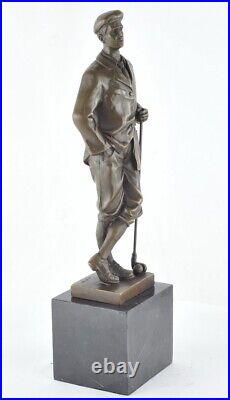 Statue Sculpture Golfeur Golf Style Art Deco Style Art Nouveau Bronze massif Sig