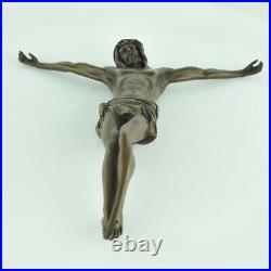 Statue Sculpture Jesus-Christ Style Art Deco Bronze massif